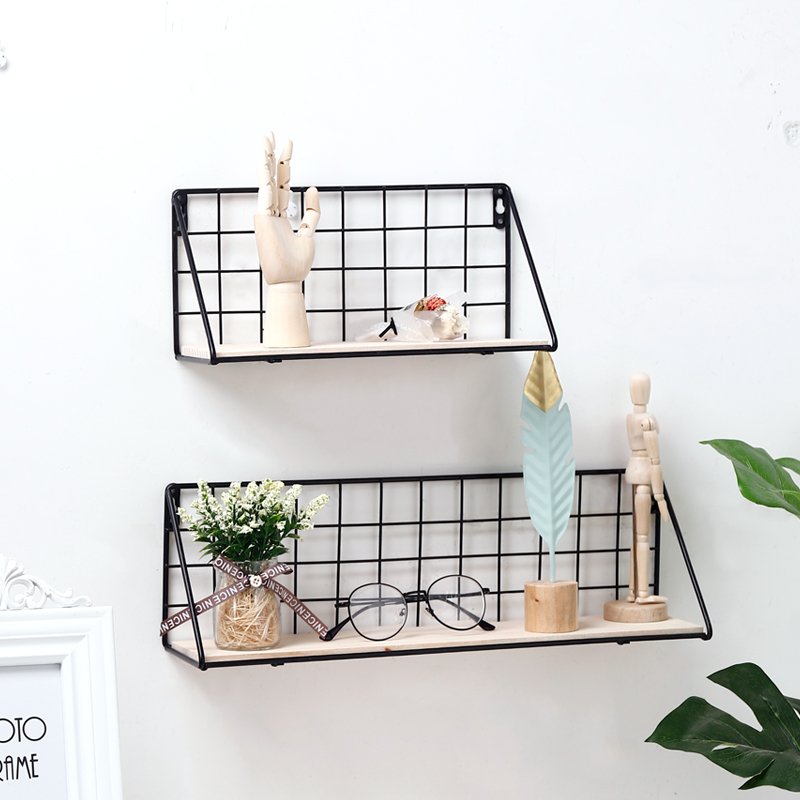 minimalist home decor modern minimalist wall-mounted living room storage rack shelvesorganizer storage rack for kitchen - Image 4