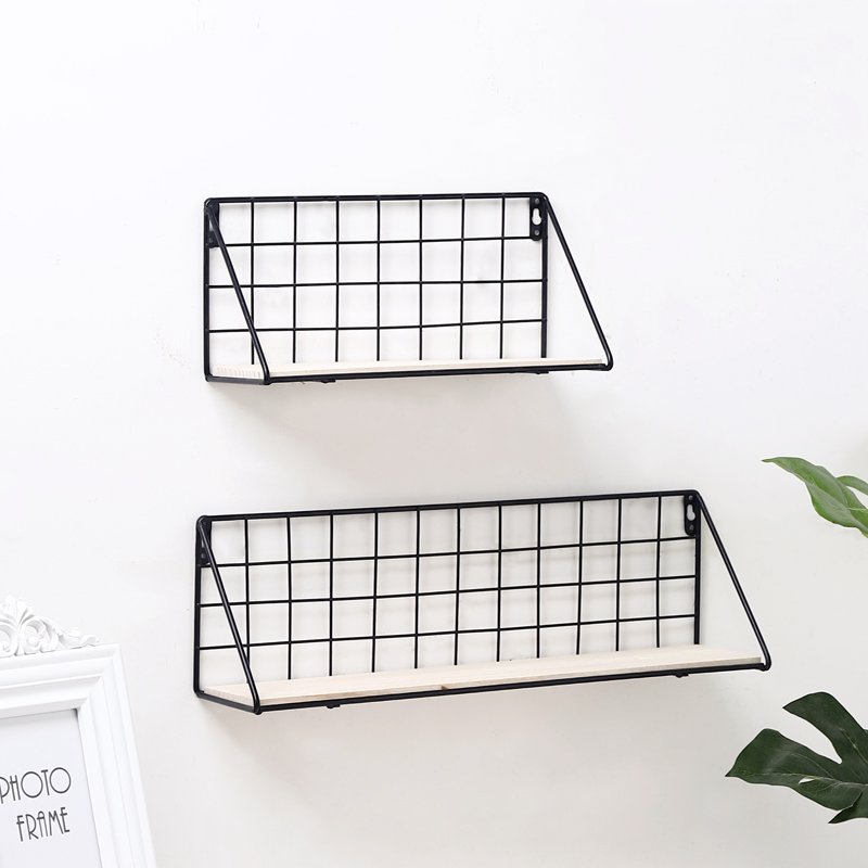 minimalist home decor modern minimalist wall-mounted living room storage rack shelvesorganizer storage rack for kitchen - Image 3
